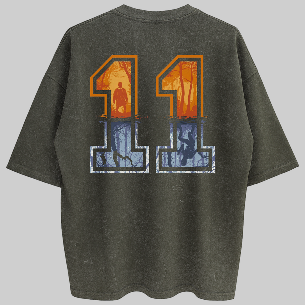 Oversized Eleven Bold Zero Encolhimento