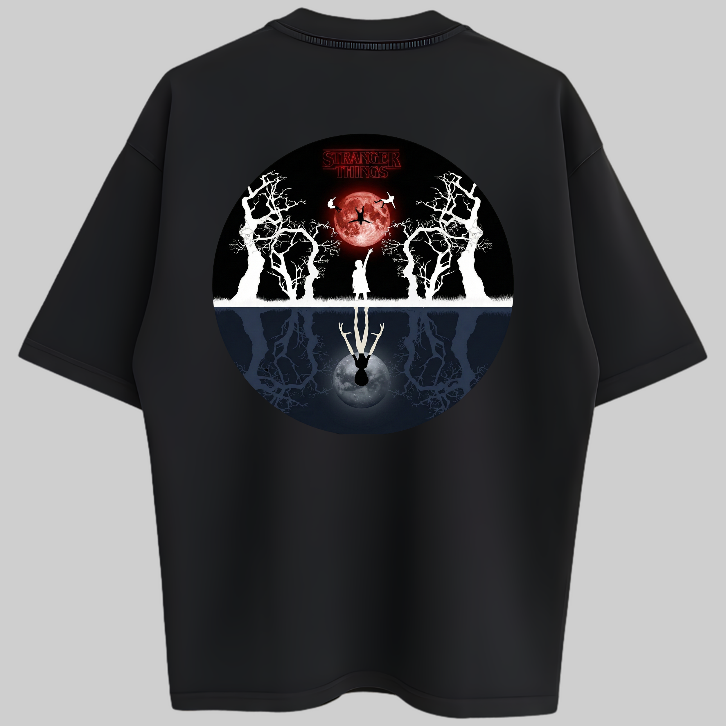 Oversized Upside Down Mystery Zero Encolhimento