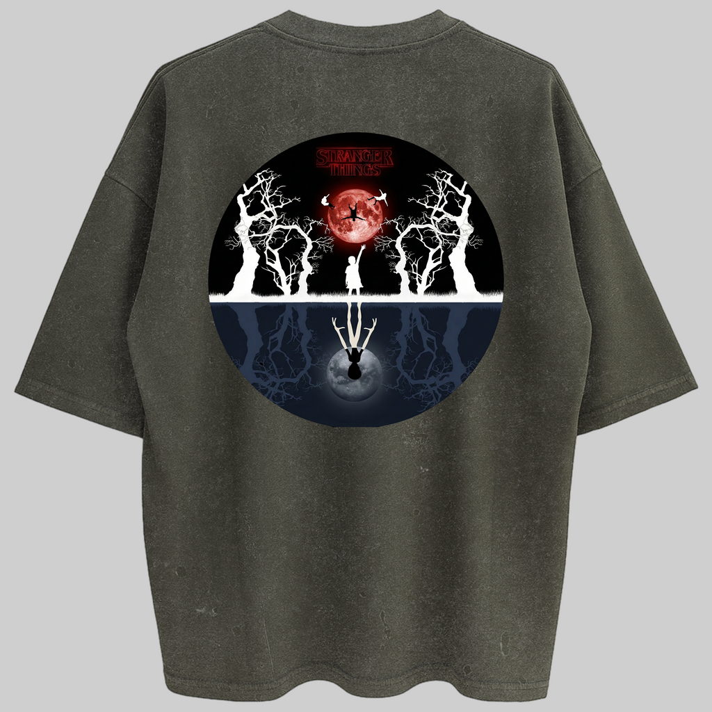 Oversized Upside Down Mystery Zero Encolhimento