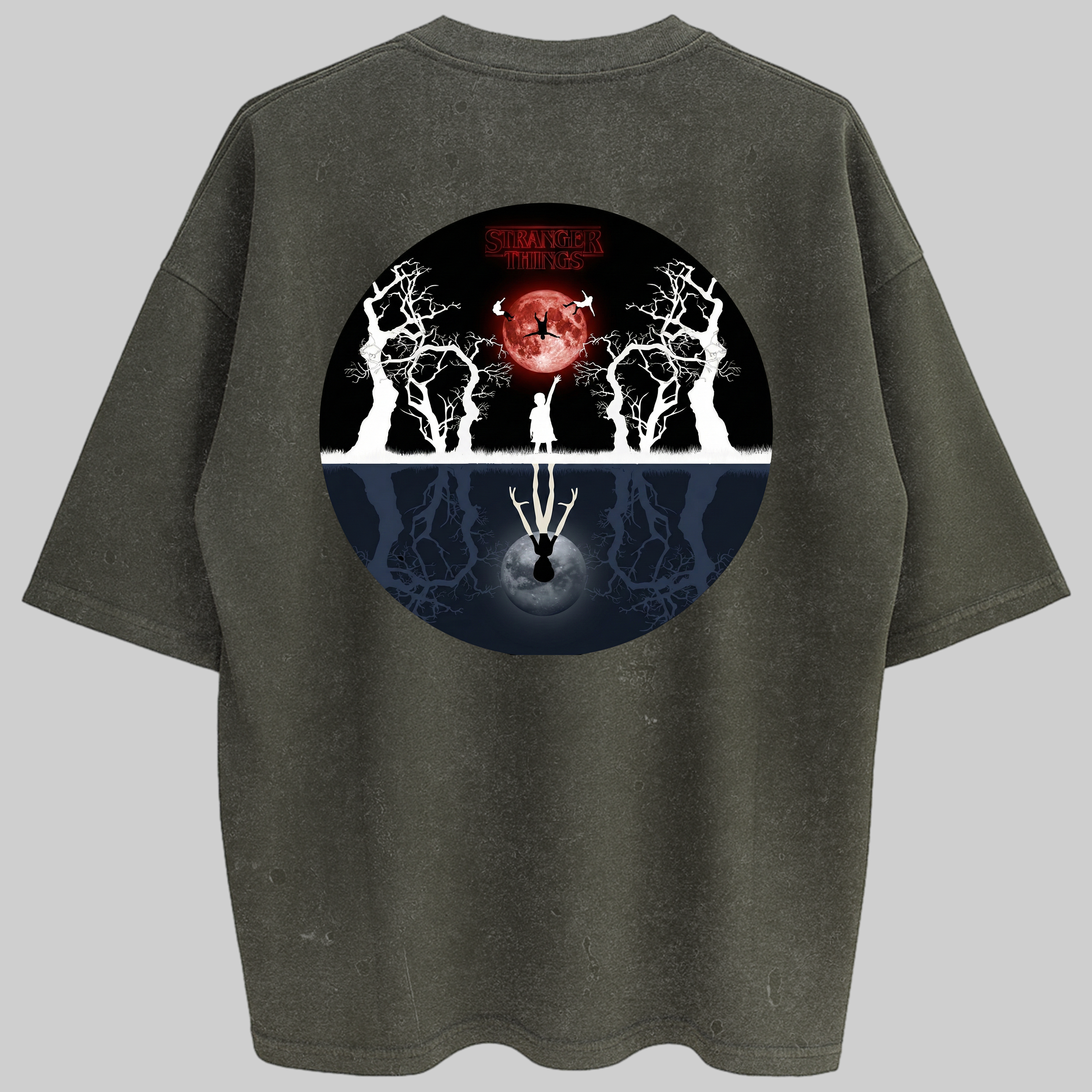 Oversized Upside Down Mystery Zero Encolhimento
