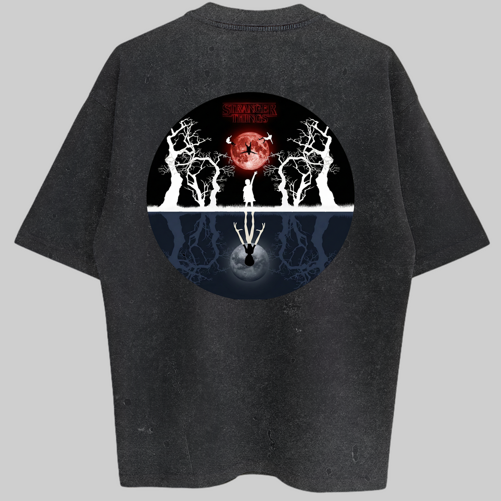 Oversized Upside Down Mystery Zero Encolhimento