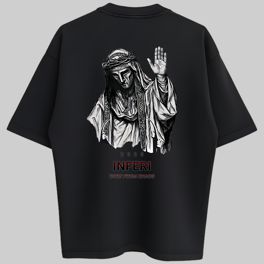 Oversized Broken Salvation Zero Encolhimento
