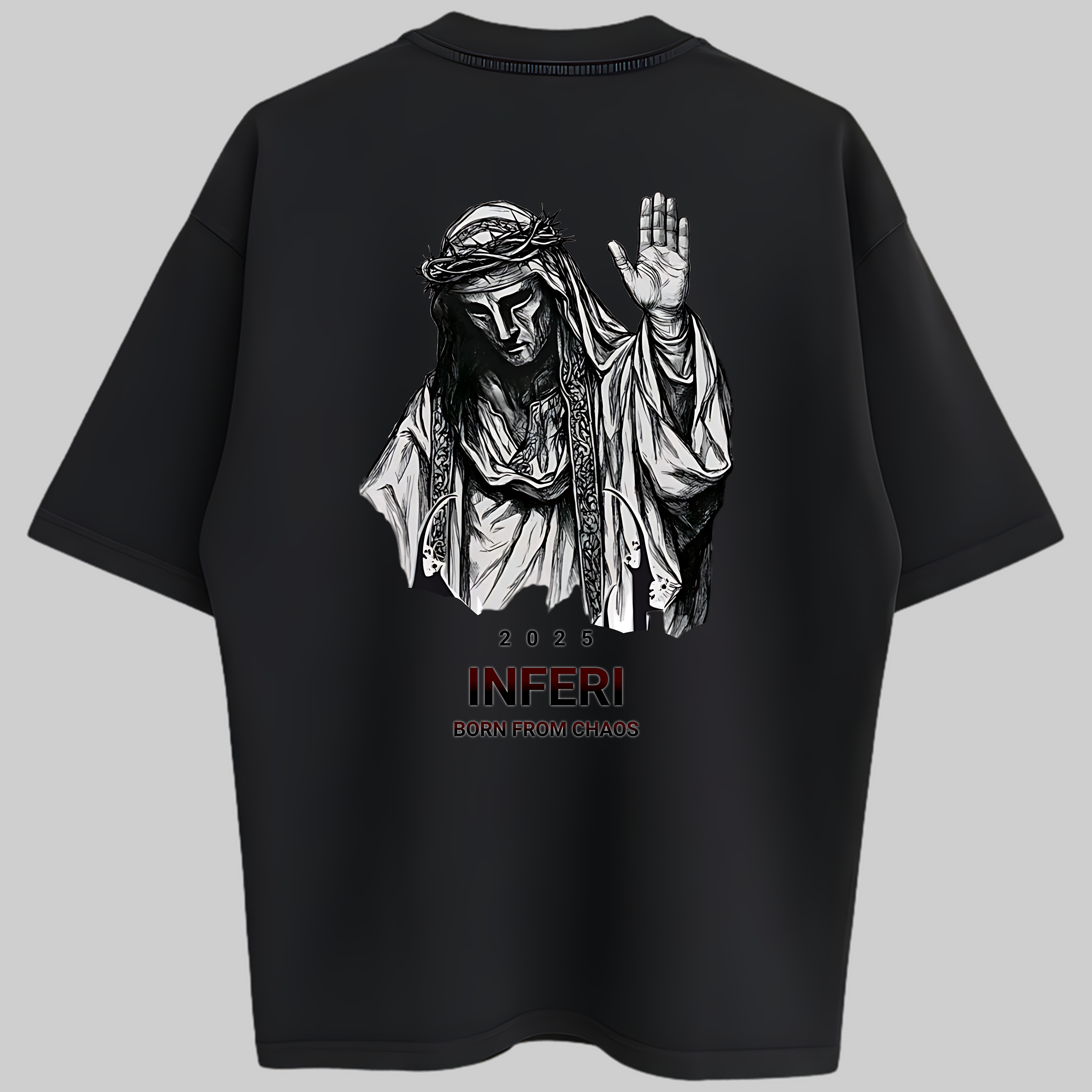 Oversized Broken Salvation Zero Encolhimento