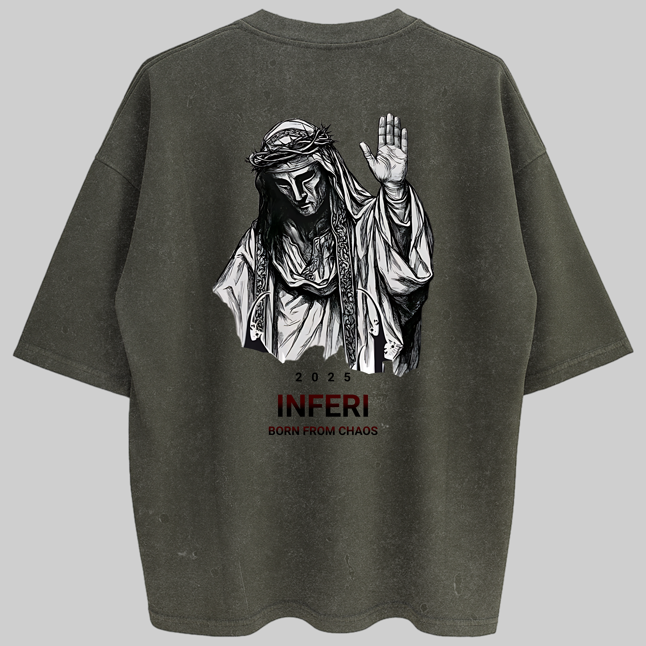 Oversized Broken Salvation Zero Encolhimento