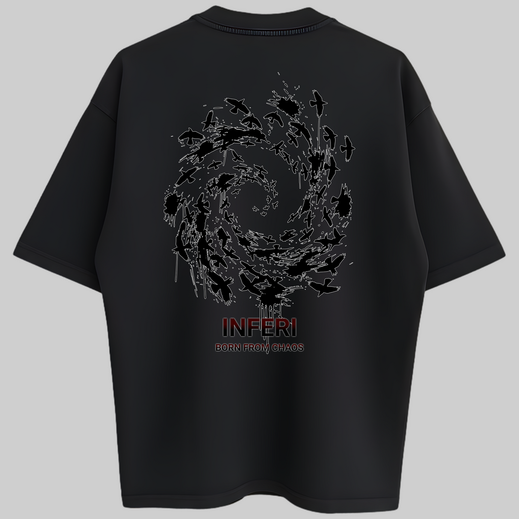 Oversized Spiral of Crows Zero Encolhimento