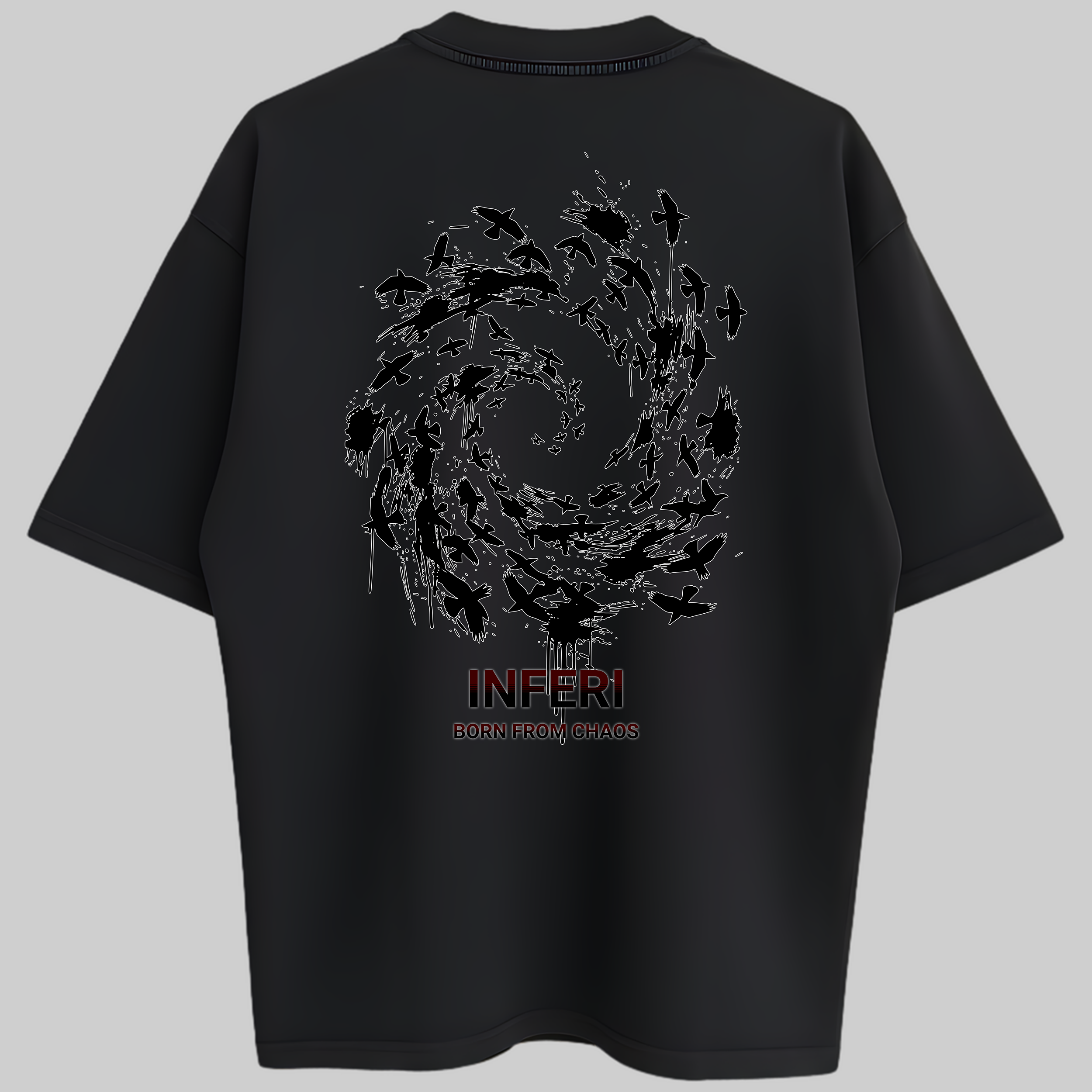 Oversized Spiral of Crows Zero Encolhimento