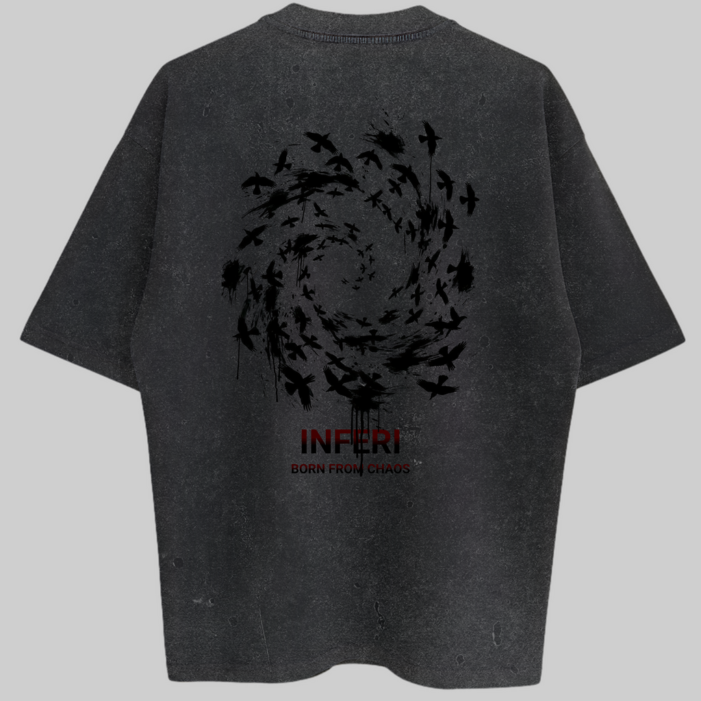 Oversized Spiral of Crows Zero Encolhimento