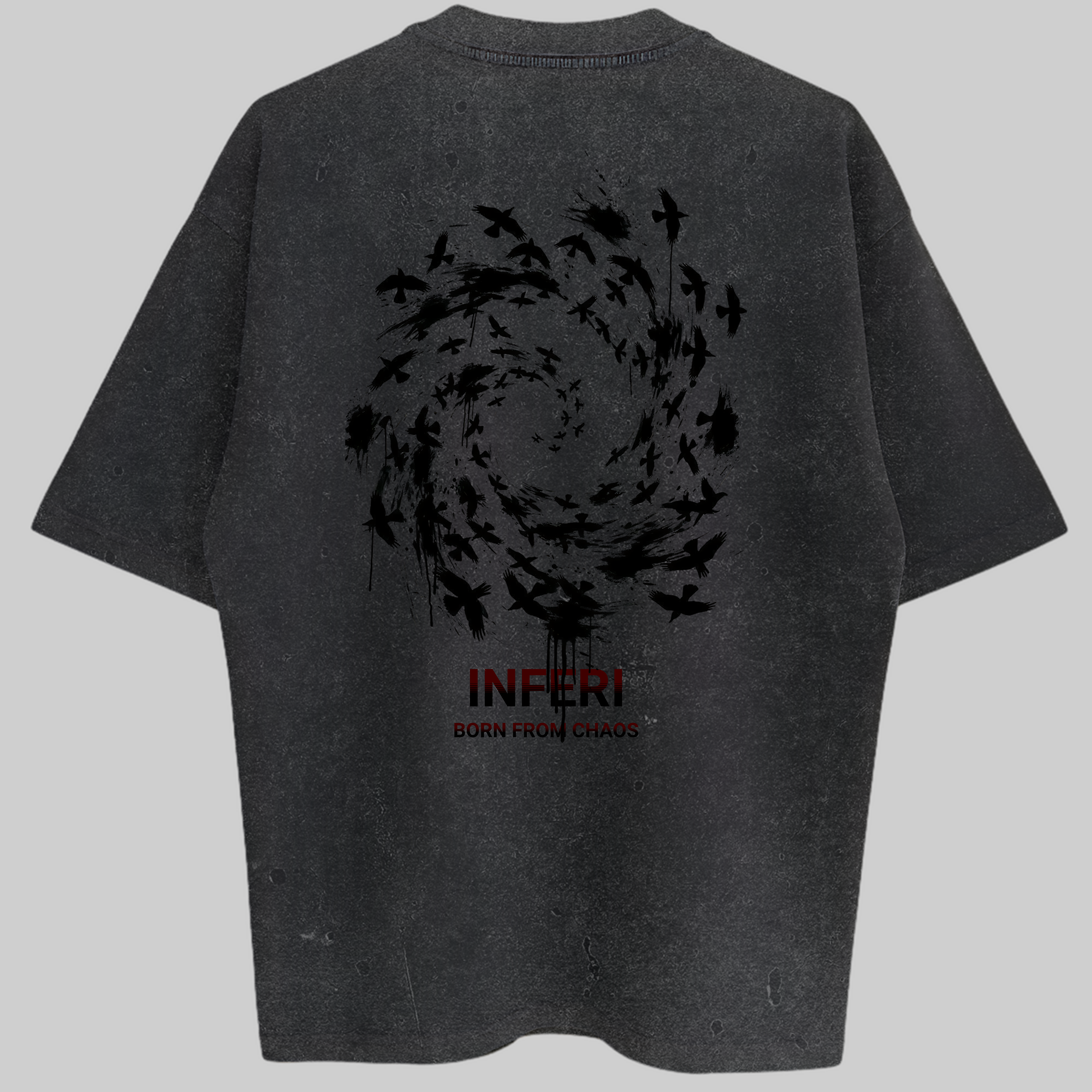 Oversized Spiral of Crows Zero Encolhimento