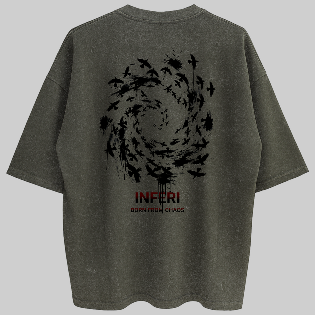 Oversized Spiral of Crows Zero Encolhimento