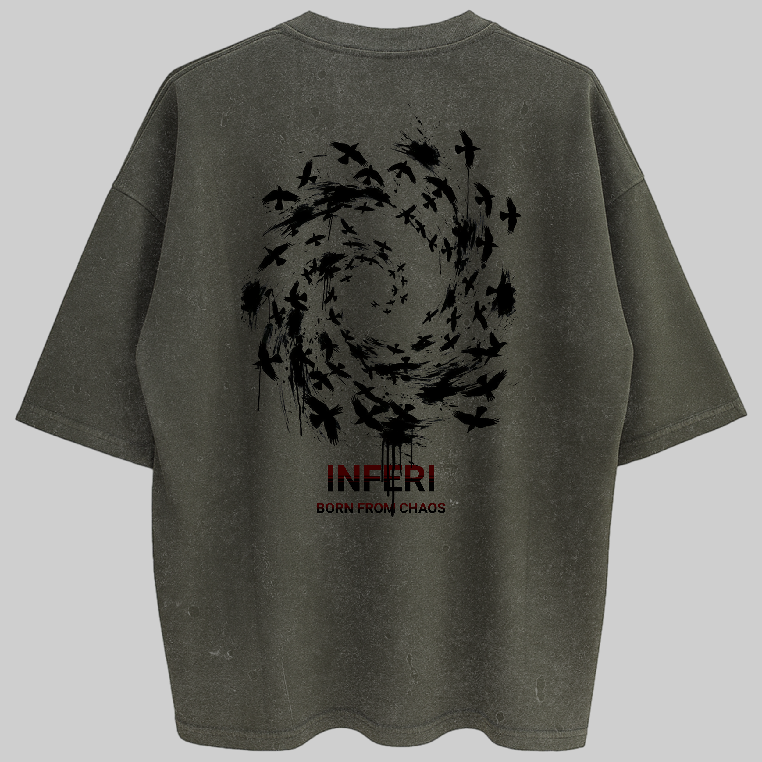 Oversized Spiral of Crows Zero Encolhimento