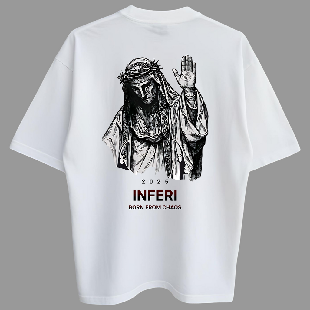 Oversized Broken Salvation Zero Encolhimento