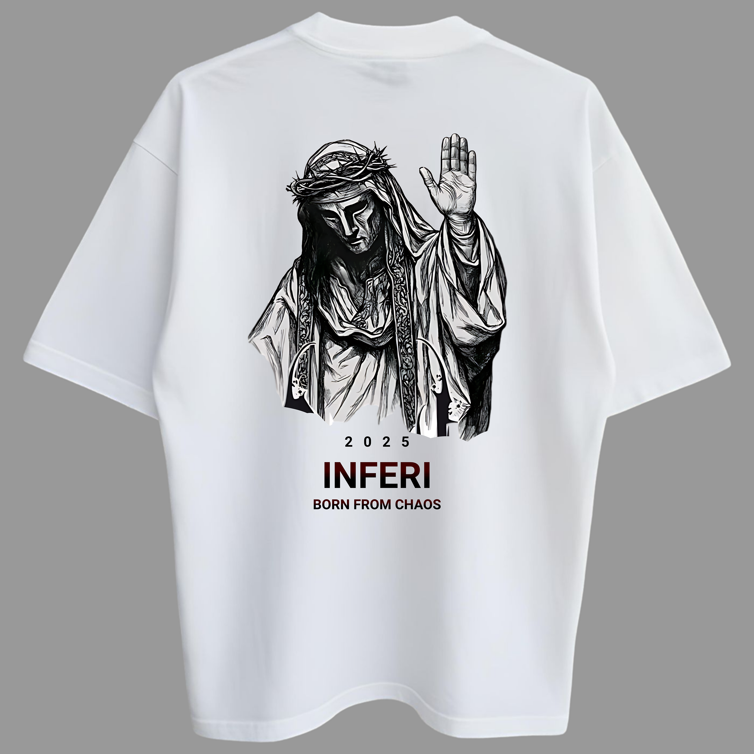 Oversized Broken Salvation Zero Encolhimento