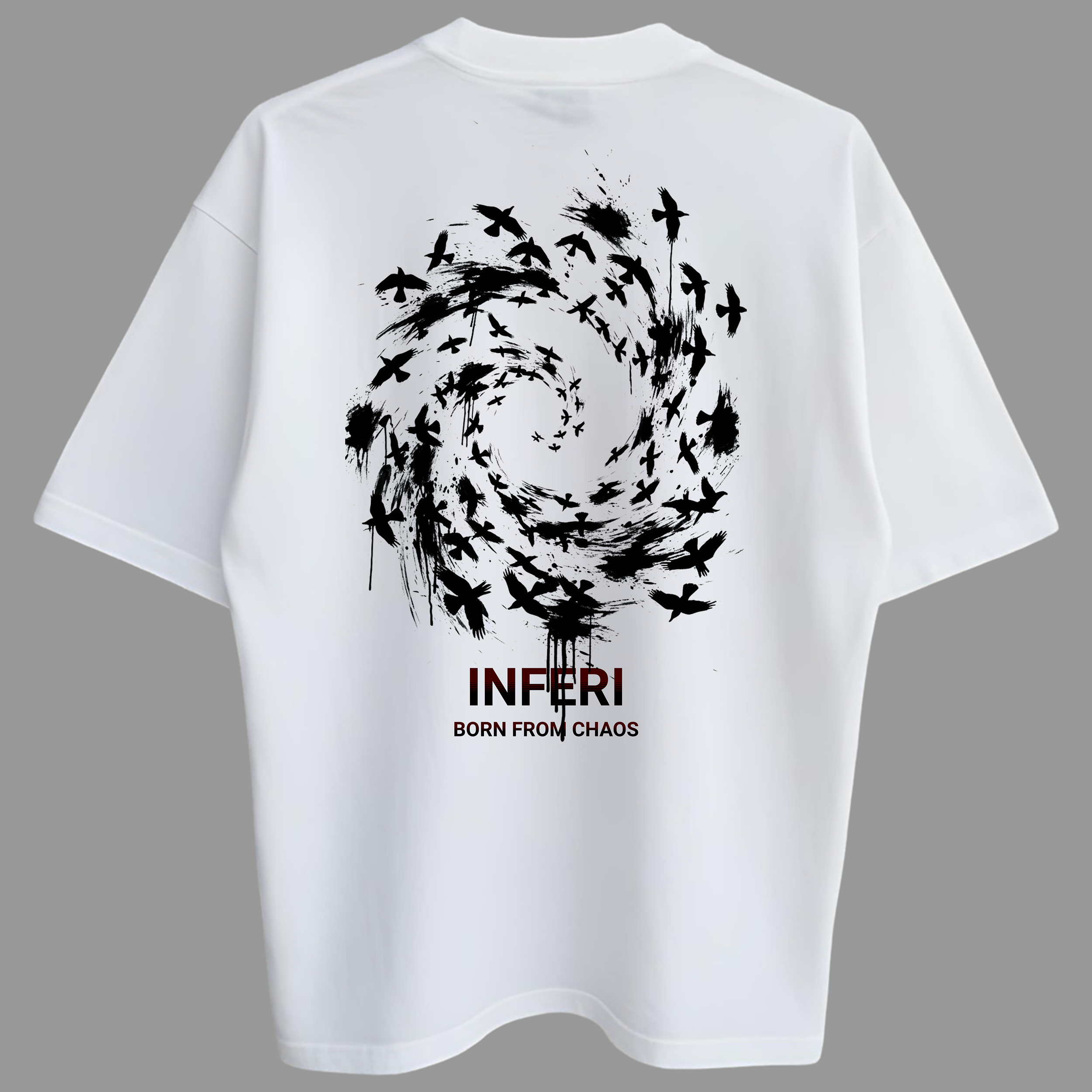 Oversized Spiral of Crows Zero Encolhimento