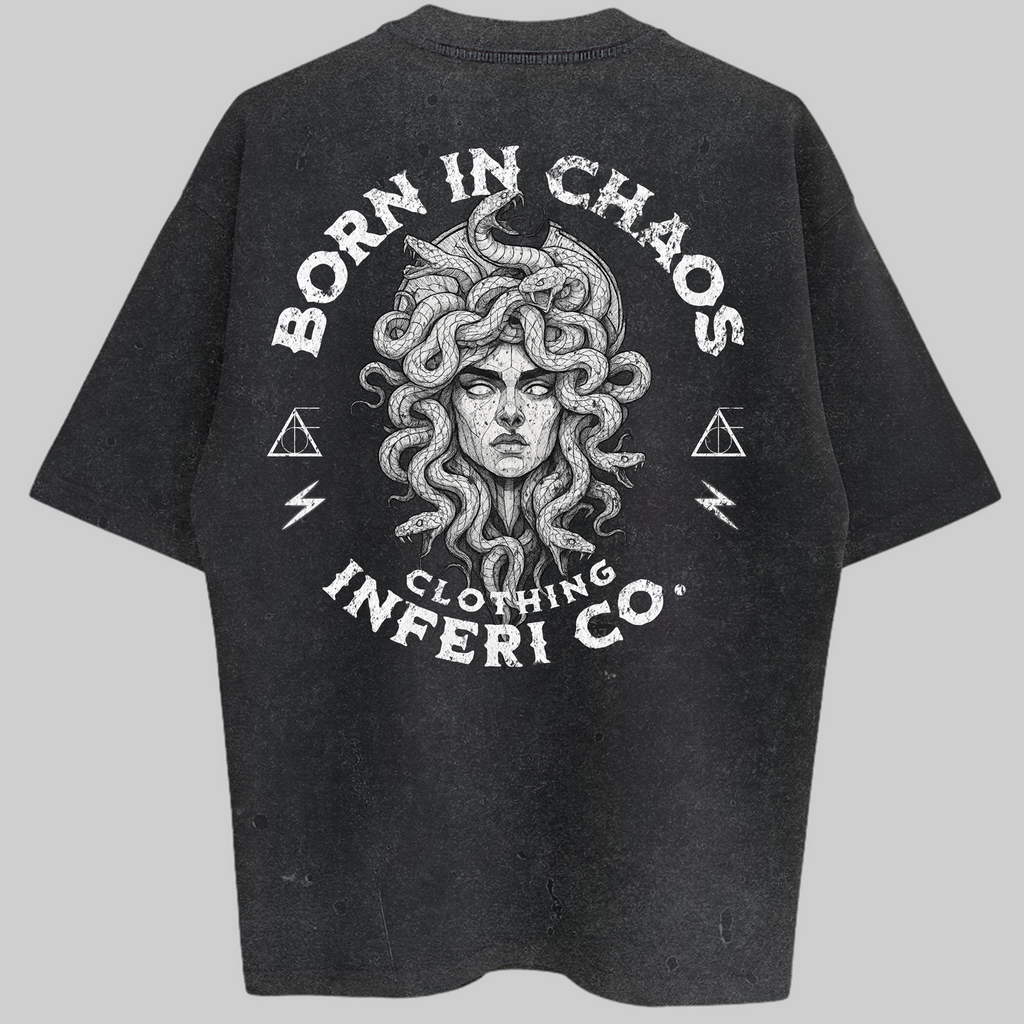 Oversized Born In Chaos Zero Encolhimento