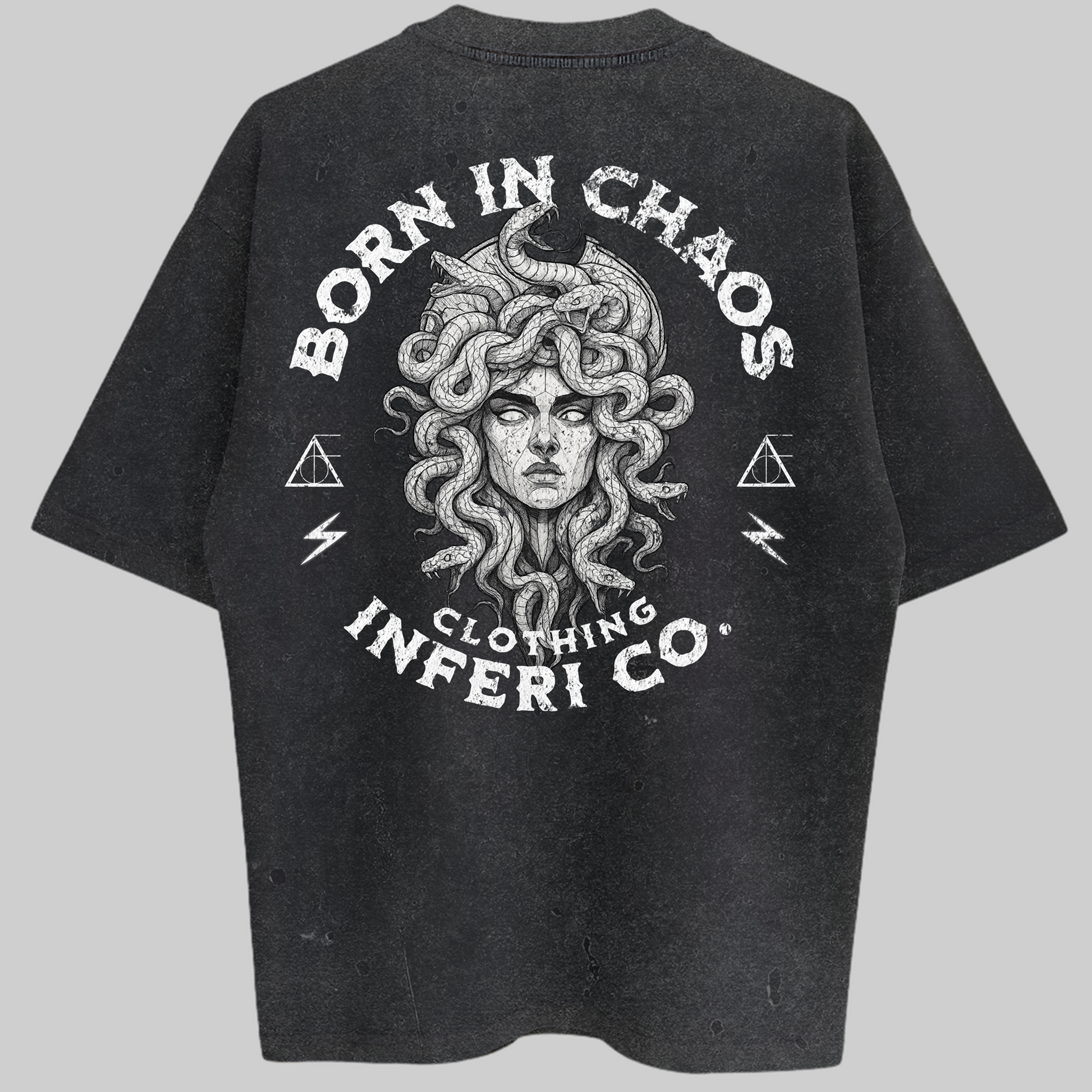 Oversized Born In Chaos Zero Encolhimento