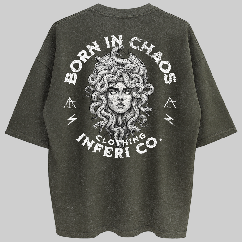 Oversized Born In Chaos Zero Encolhimento
